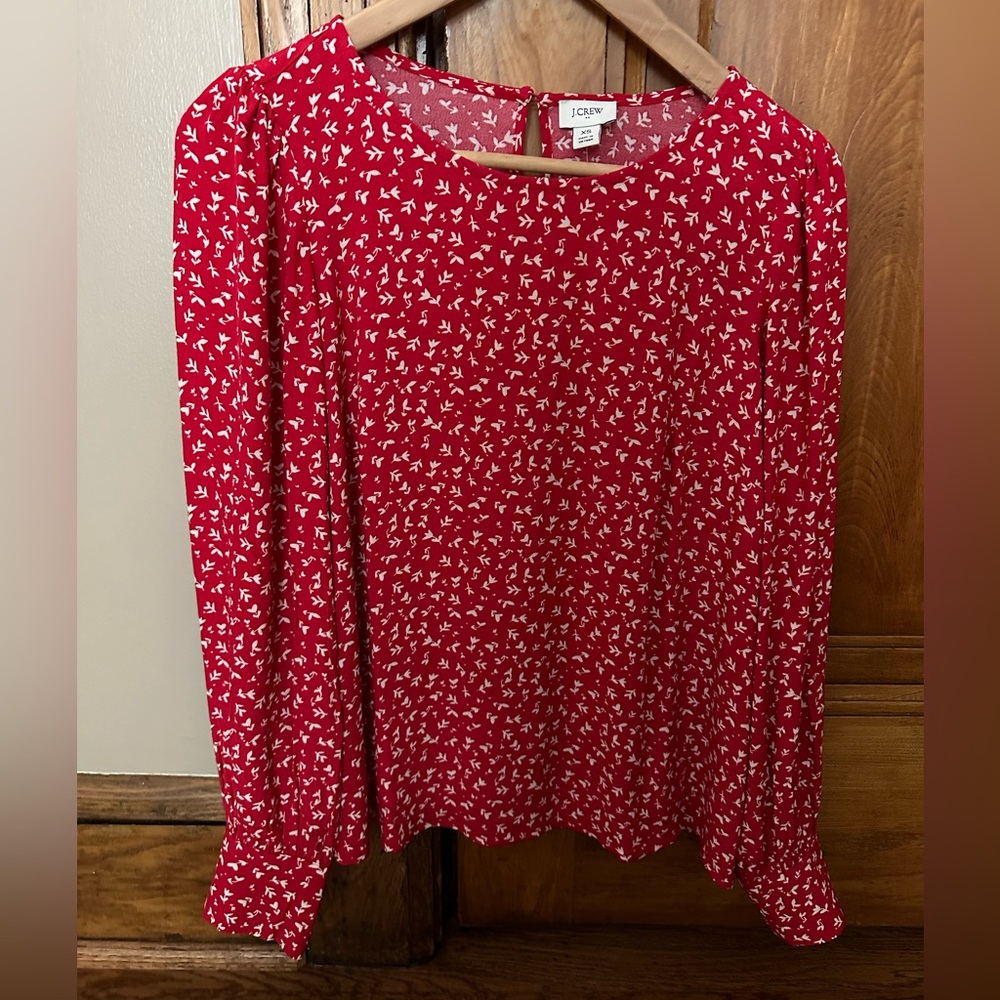 NWT J Crew XS Patterned Blouse